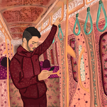 Load image into Gallery viewer, Modern Day Royalz - On the Train - Print