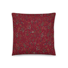 Load image into Gallery viewer, Sweet Dreams Floral Pattern Burgundy - Pillow