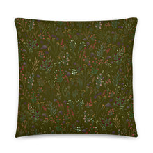 Load image into Gallery viewer, Sweet Dreams - Floral Pattern Olive - Pillow