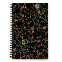Load image into Gallery viewer, Everything is Connected Pattern Black - Spiral Notebook