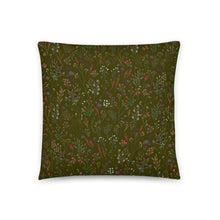 Load image into Gallery viewer, Sweet Dreams - Floral Pattern Olive - Pillow
