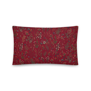 Sweet Dreams Floral Pattern Burgundy - Pillow